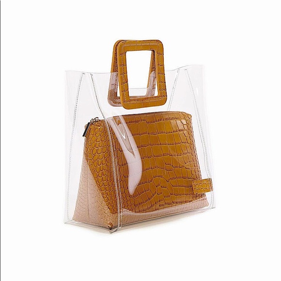STAUD SHIRLEY BAG IN TAN CROC EMBOSSED - Picture 11 of 15